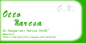 otto marcsa business card